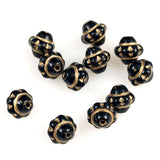 Black & Gold Saturn Beads