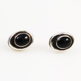 Black Onyx & Sterling Earrings