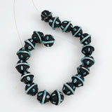 Antique Black & Turquoise Saturn Trade Beads