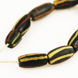 Venetian Black Stripe African Trade Beads