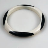 Black & White Lucite Bangle Bracelet