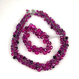 Fuchsia Crystal Necklace & Bracelet Set by White House Black Market NWT
