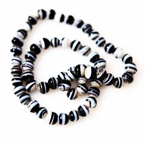 Antique Black & White African Trade Beads