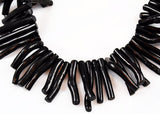 Black Coral Stick Beads Natural AA Coral