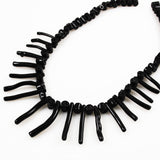 Black Coral Graduated Stick Beads