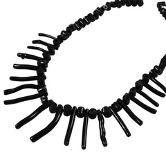 Black Coral Graduated Stick Beads Rare Natural AA Coral