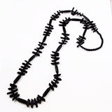 Extra Long Black Branch Coral Necklace Vintage