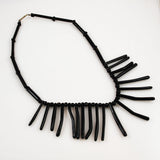 Long Black Branch Coral Necklace Vintage