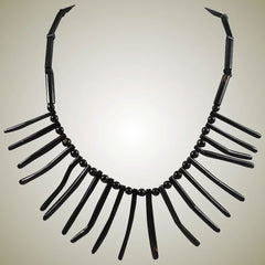 Long Black Branch Coral Necklace Vintage