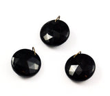 Faceted Black Dangler Pendant Beads