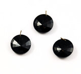 Faceted Black Dangler Pendant Beads