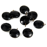 Vintage black glass beads