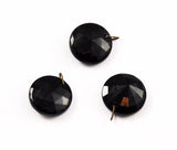 Faceted Black Dangler Pendant Beads