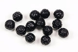 Black Dimpled Rounds 8mm