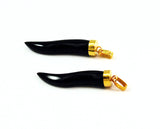Black horn tusk pendants