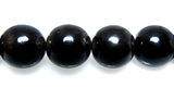 Black Horn Round Bead Strands