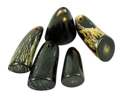 Black Horn Tip Pendants - Chunky  Lucky Amulets