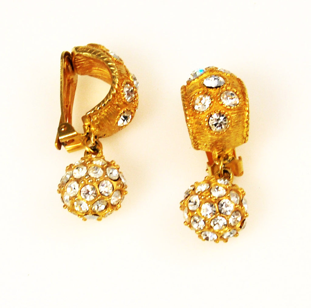 Blanca Elegant Rhinestone Clip On Earrings