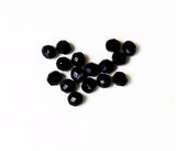 Black Faceted Glass Beads- Vintage