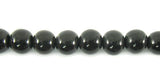 Black Horn Round Bead Strands