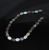 Black or Dark Gray Mother of Pearl Oval Beads