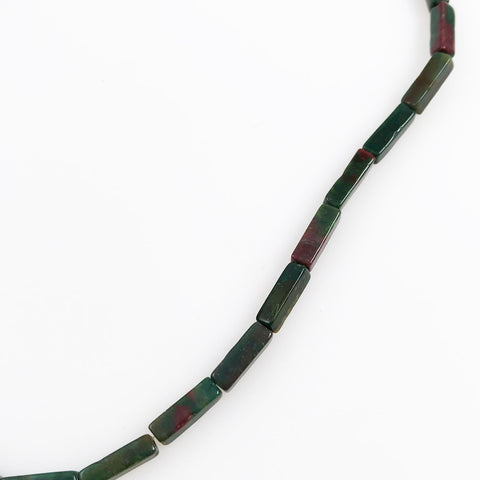 Green Bloodstone Rectangular Beads