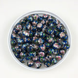 Chinese Cloisonne Blue Round Beads 