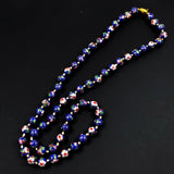 Blue Cloisonne Beaded Necklace Chinese