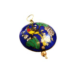 Blue Cloisonne Bird Pendant Vintage Small