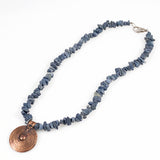 Vintage blue coral necklace