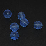 Blue Etched Glass Chinese Beads 