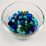 Blue Green Glass Beads Vintage
