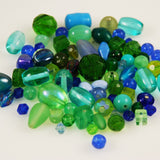 Vintage Blue Green Glass Beads