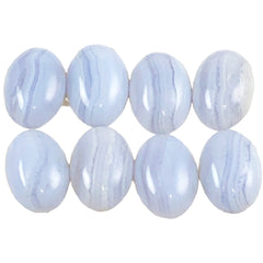 Blue Lace Agate Oval Gemstone Cabochons