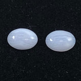Blue Lace Agate oval cabochons