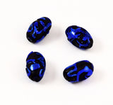 Black and Blue Lamp Work Beads