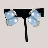 Kramer Blue Moonglow Earrings Clip On