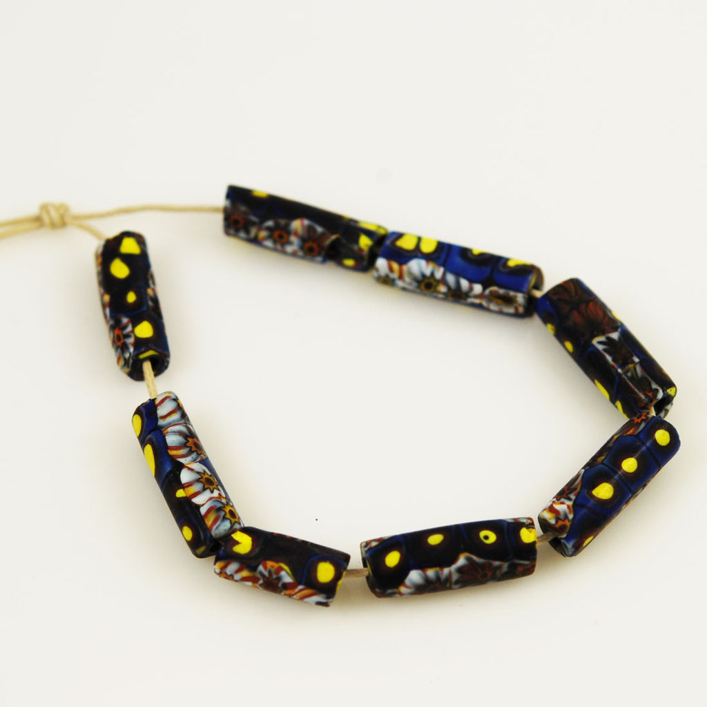 Blue Millefiori African Trade Beads