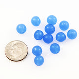 Vintage Blue Opaline 8mm Glass Beads (24)
