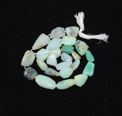 Natural Peruvian Blue Opal Nugget Bead Strands