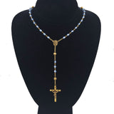 Swift & Fisher Blue Catholic Rosary Beads