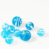 Blue Spiral Glass Beads Vintage Italian