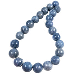 Blue Denim Coral Beads 18mm Vintage