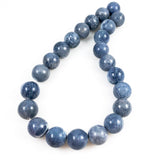 Blue Denim Coral Beads 18mm Vintage