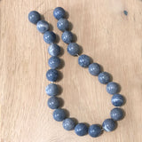 Blue Denim Coral Beads 18mm Vintage