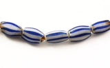 Venetian Onion skin Blue & White Glass Trade Beads