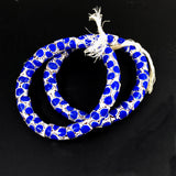  Blue Krobo Powder Glass Bead Bracelets