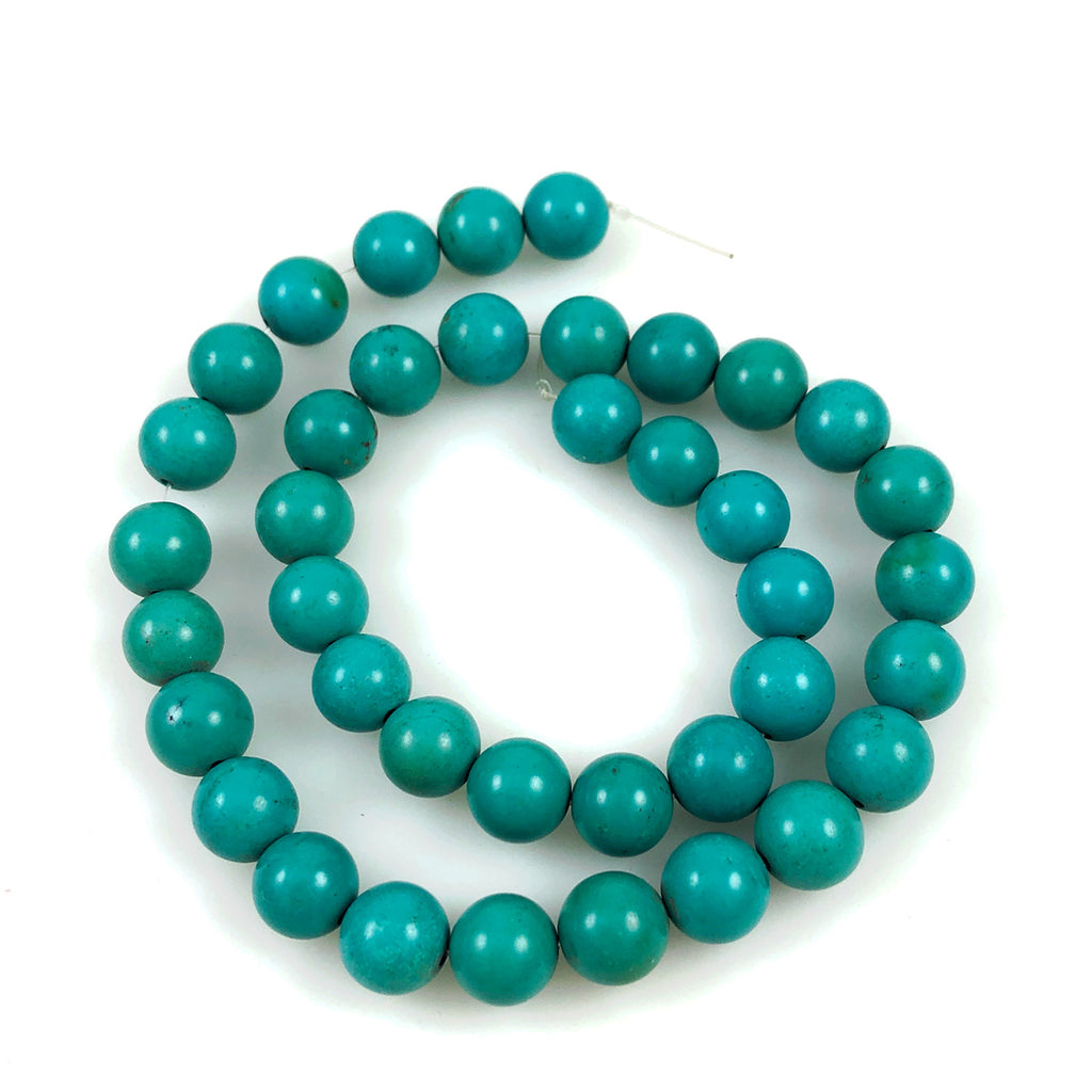 Natural Turquoise 10mm Round Beads
