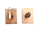 Back of Modern Blue Enamel on Copper Cuff Links 1960's