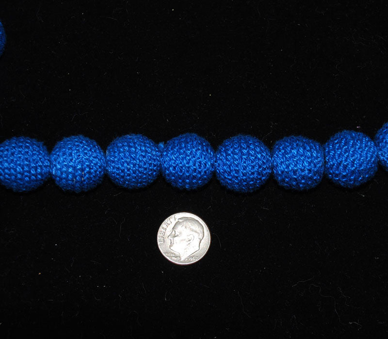 Blue Crochet Beads (12)
